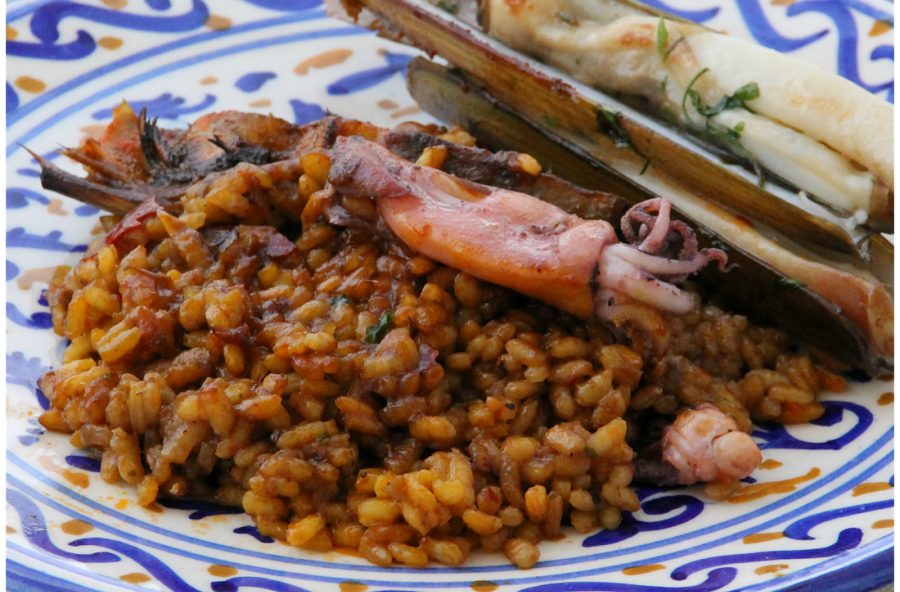 Risotto de calamars i navalles