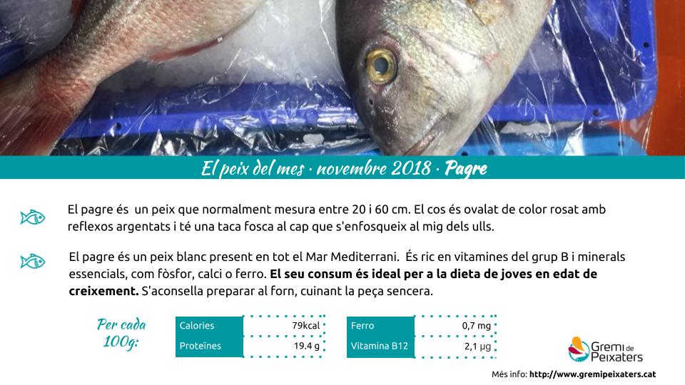 Peix del mes – El pagre