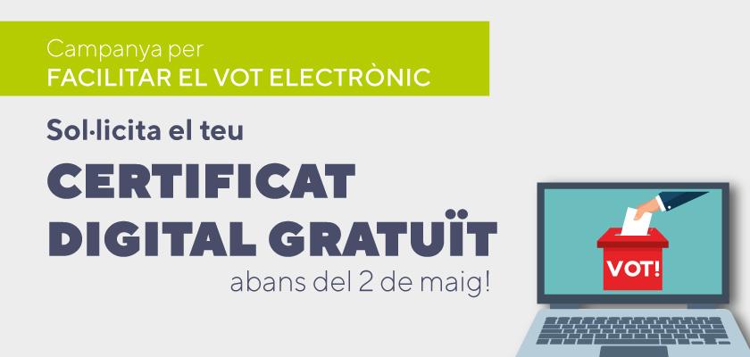 Per a votar a les eleccions de les cambres de comerç és necessari el certificat digital