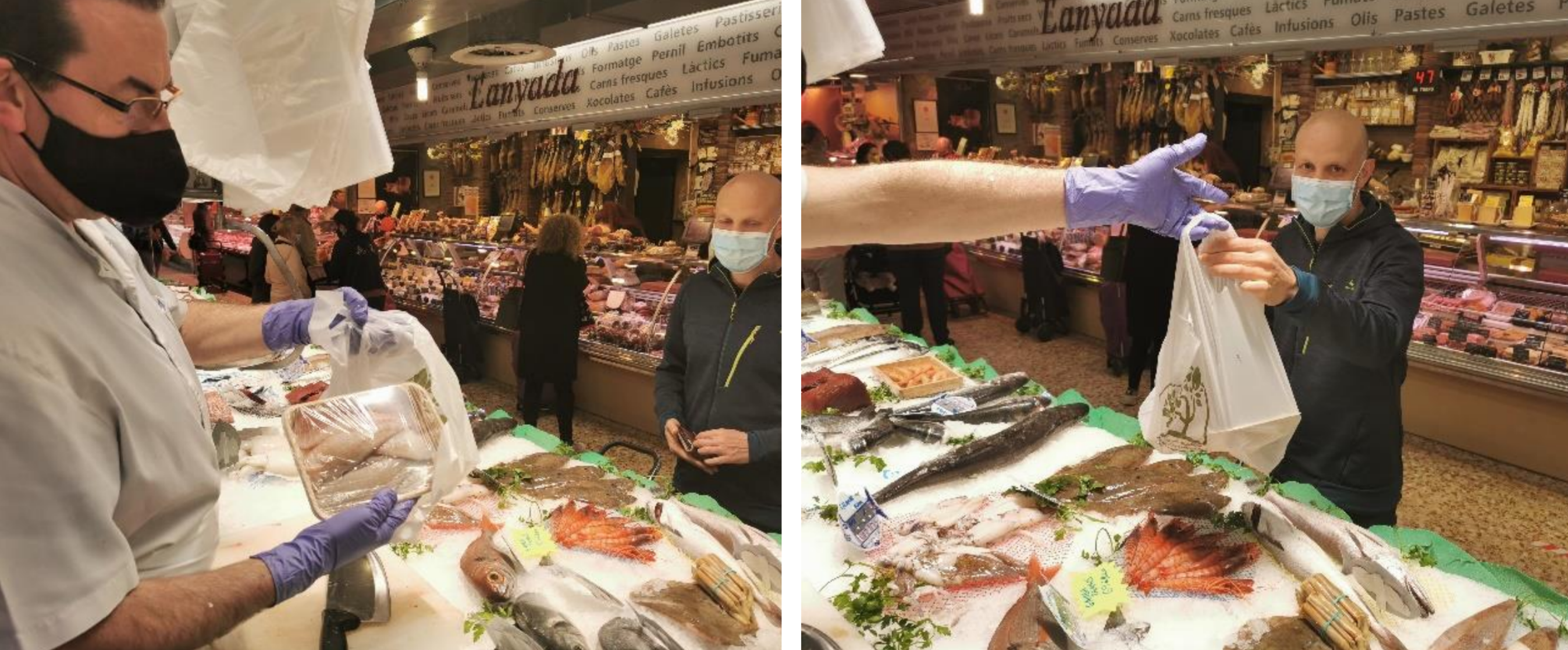 Cinc peixateries participen d’una prova pilot pionera per a l’ús d’envasos compostables