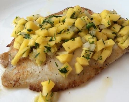 Orada amb salsa de mango