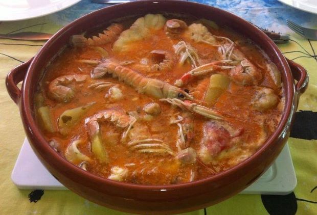 Escórpora amb cigales i patates