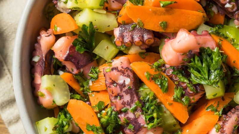 Amanida mediterrània amb pop