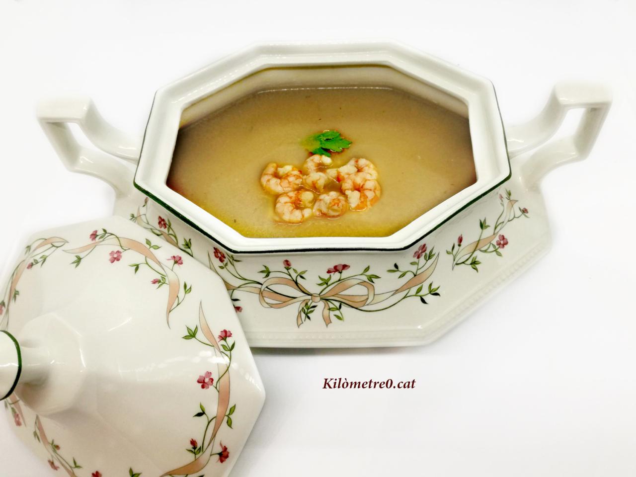 Recepta de sopa de gambes