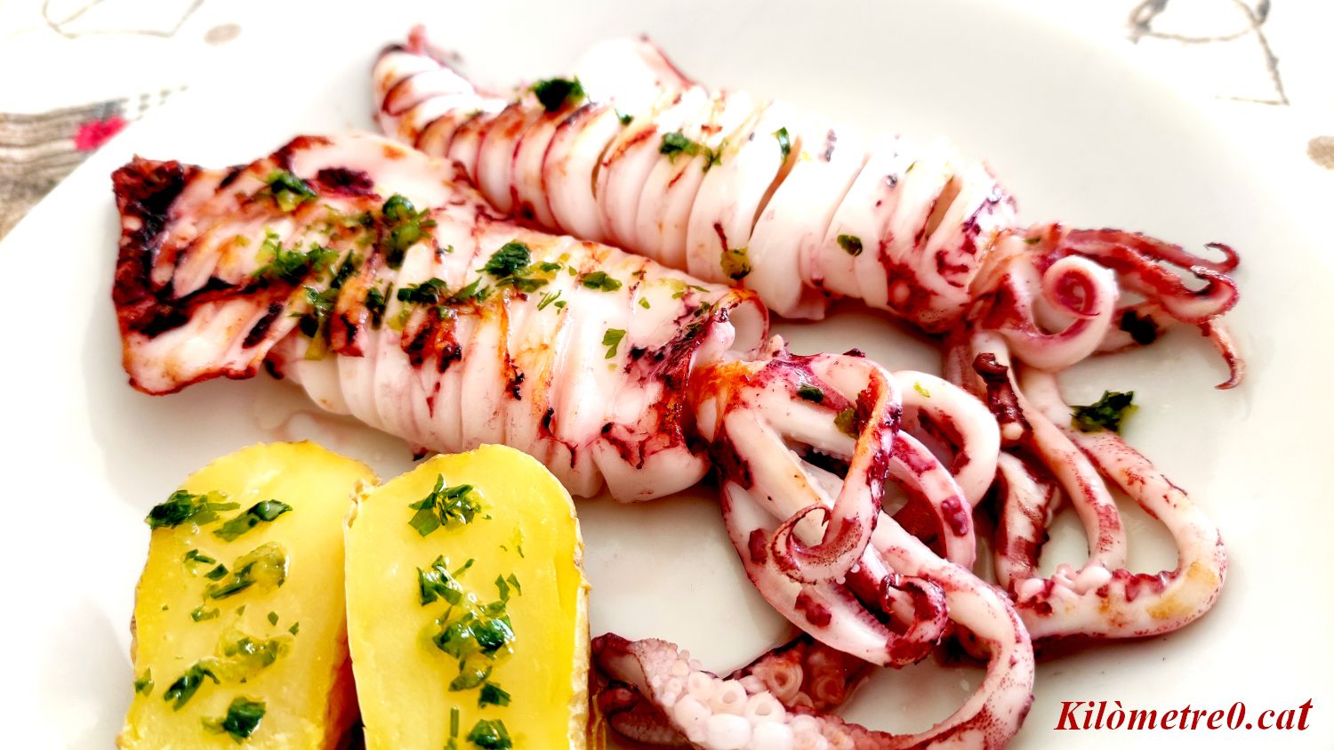 Recepta de calamars de potera a la planxa