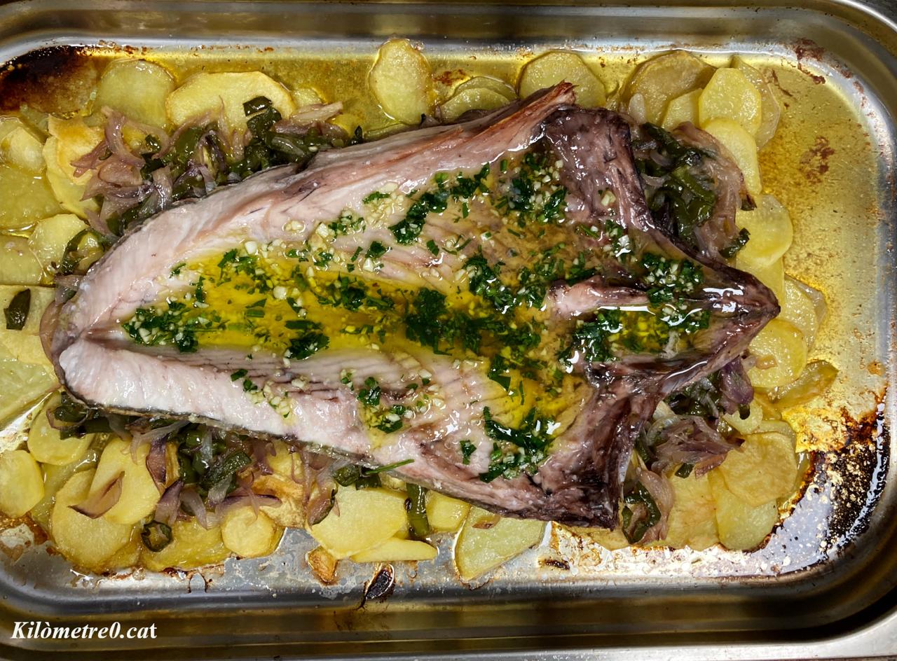 Recepta de ventresca de bonítol del Nord al forn